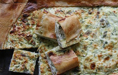 Crostata di riso e zucchine