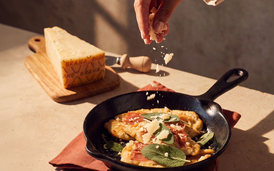 Chicken Escalopes with Prosciutto, Sage, and Grana Padano