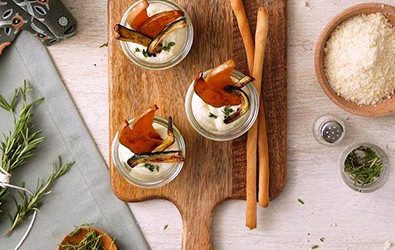 Mousse di Grana Padano e verdure croccanti