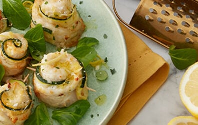 Involtini di platessa, zucchine, limone e Grana Padano