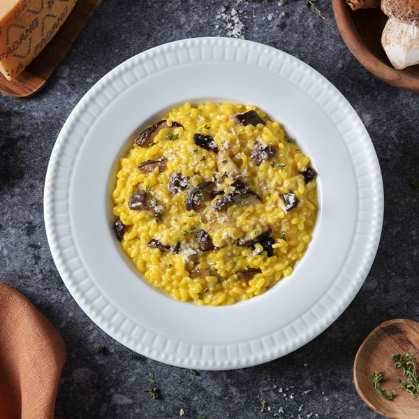 Risotto funghi e zafferano