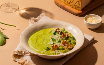 Vellutata di piselli con Grana Padano DOP