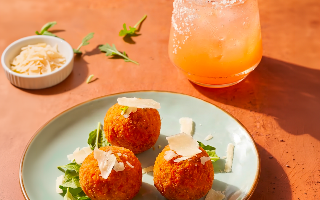 Supplì al Grana Padano DOP e Paloma cocktail
