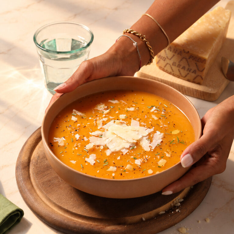 Crema di zucca con Grana Padano DOP main 768x768